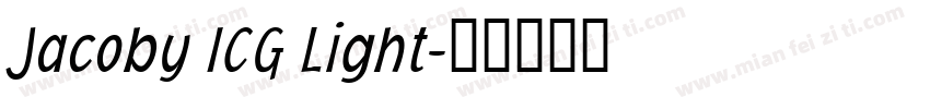 Jacoby ICG Light字体转换